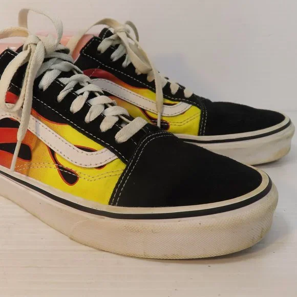 Men s Women s VANS Flame Old Skool suede low rise sneakers M/8 W/9.5 - Picture 4 of 13